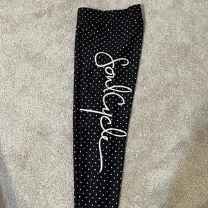 Soulcycle polka dots leggings by trees
